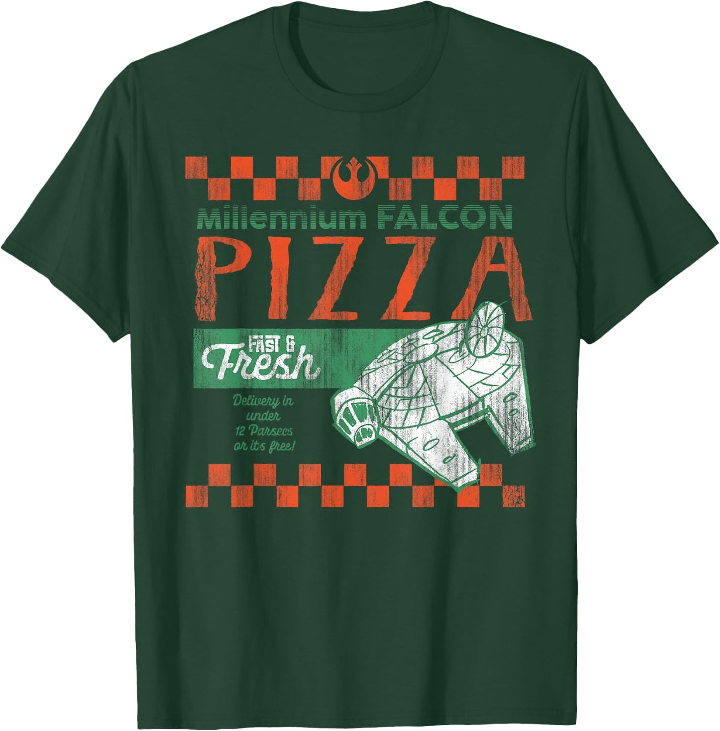 Star Wars Millennium Falcon Pizza Fast & Fresh T-Shirt - T-Shirt | Forest