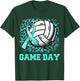 Game Day Cervical Cancer Awareness Ribbon Teal Volleyball T-Shirt - T-Shirt | Forest
