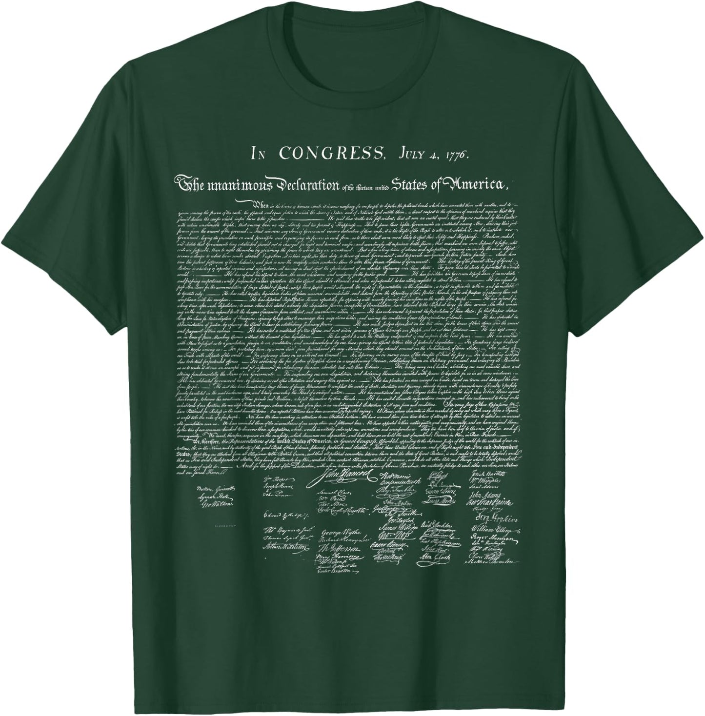 USA Declaration of Independence American T-Shirt - T-Shirt | Forest