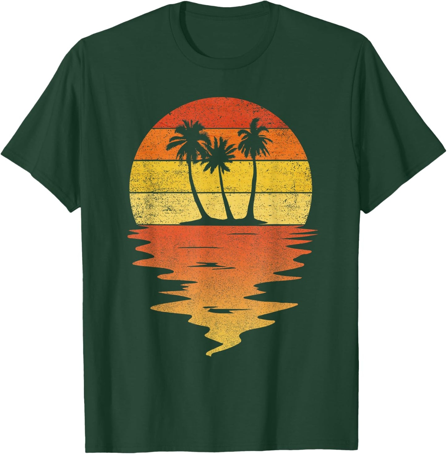Palm Trees Shirt Retro Sunset 70s Vintage Palm Trees T-Shirt - T-Shirt | Forest