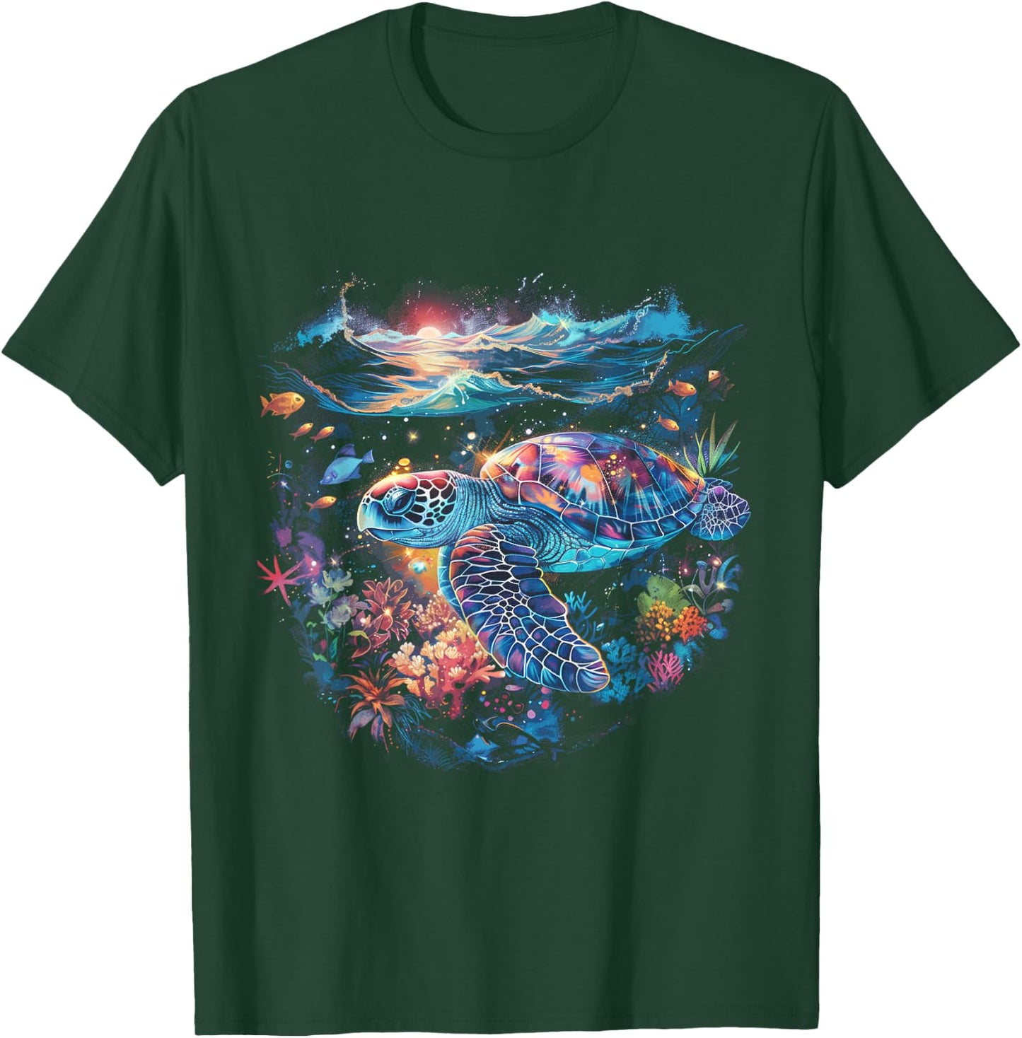 Sea Turtle Beach Lover Ocean Animal Graphic Novelty T-Shirt - T-Shirt | Forest