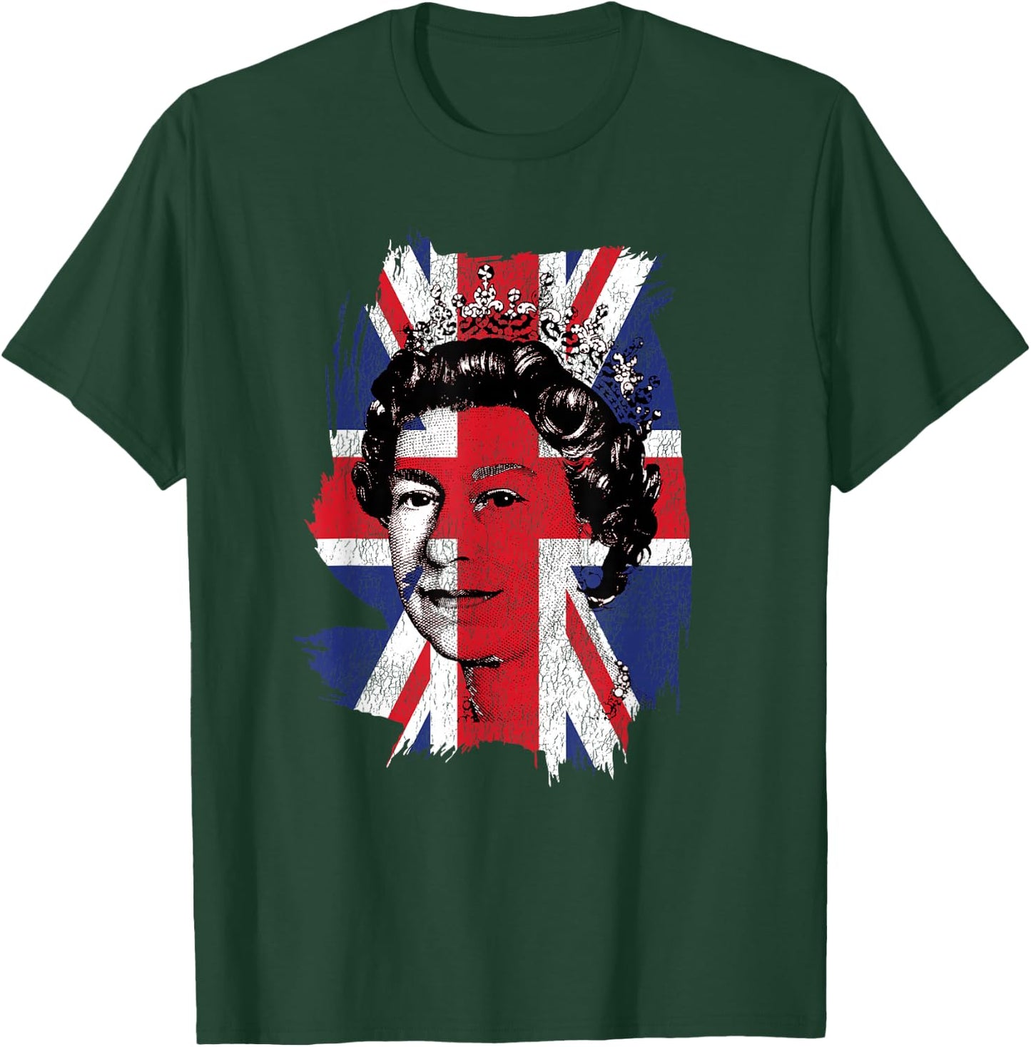 Elizabeth Queen of England Union Jack Flag Queen of England T-Shirt - T-Shirt | Forest