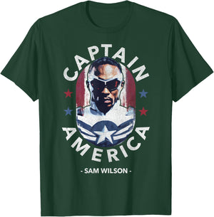 Marvel Falcon Winter Soldier Sam Wilson Captain America T-Shirt - T-Shirt | Forest