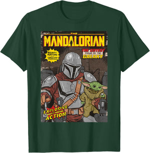 Star Wars The Mandalorian Comic Cover T-Shirt - T-Shirt | Forest