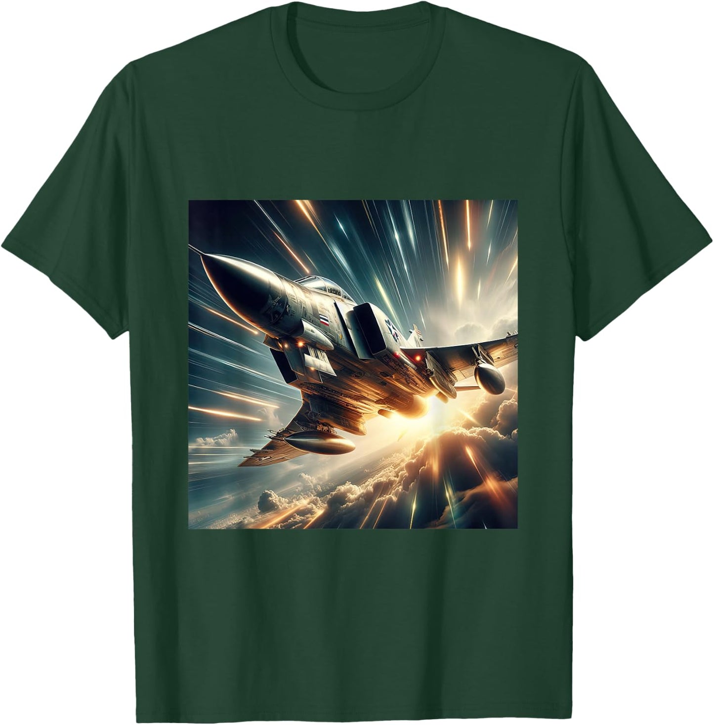F-4 Phantom II McDonnell Douglas Aircraft Aviation Pilot T-Shirt - T-Shirt | Forest