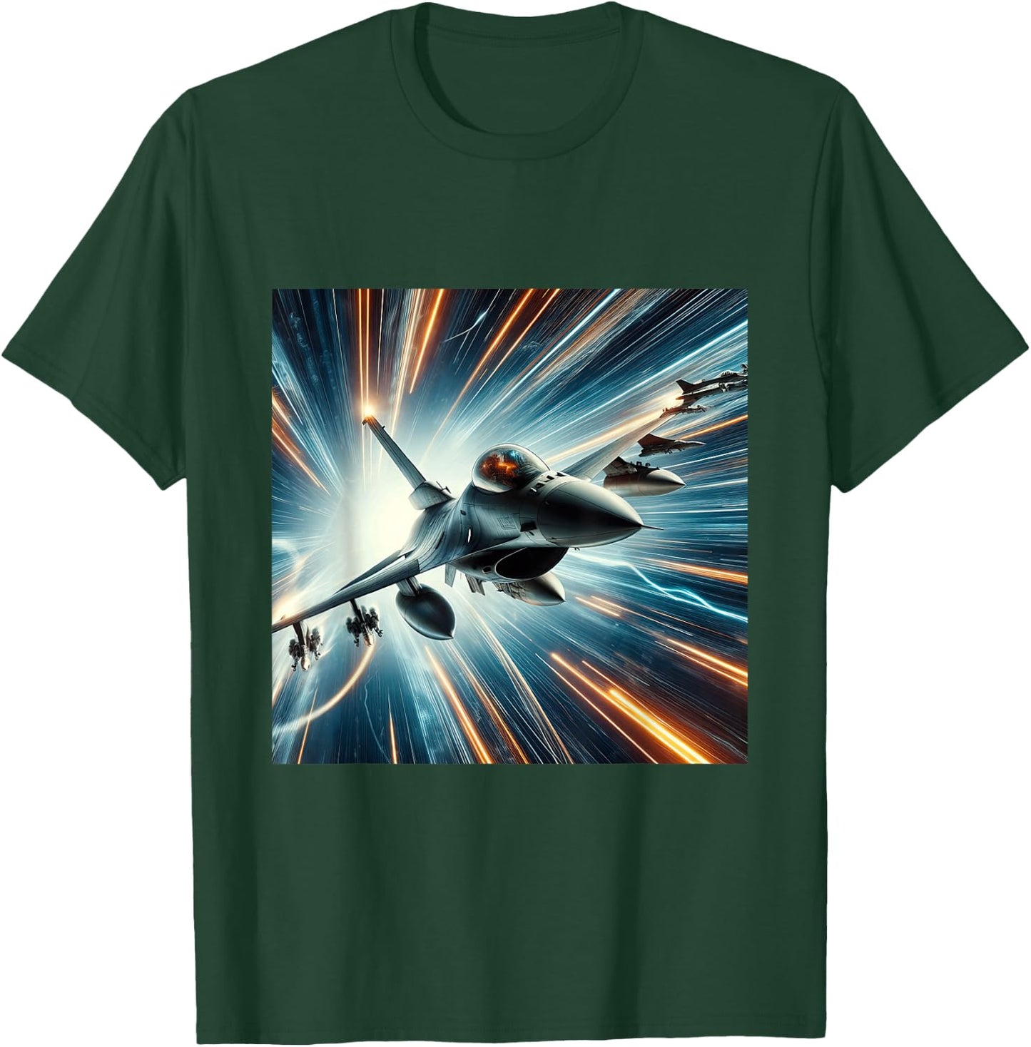 F-16 Fighting Falcon Fighter Jet Military Aircraft T-Shirt - T-Shirt | Forest