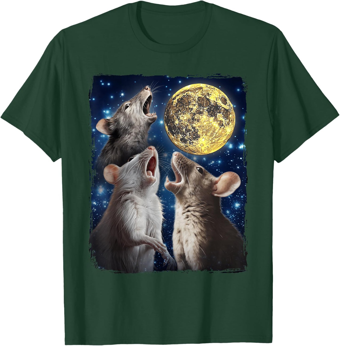 Rat Howling at Moon T-Shirt - T-Shirt | Forest