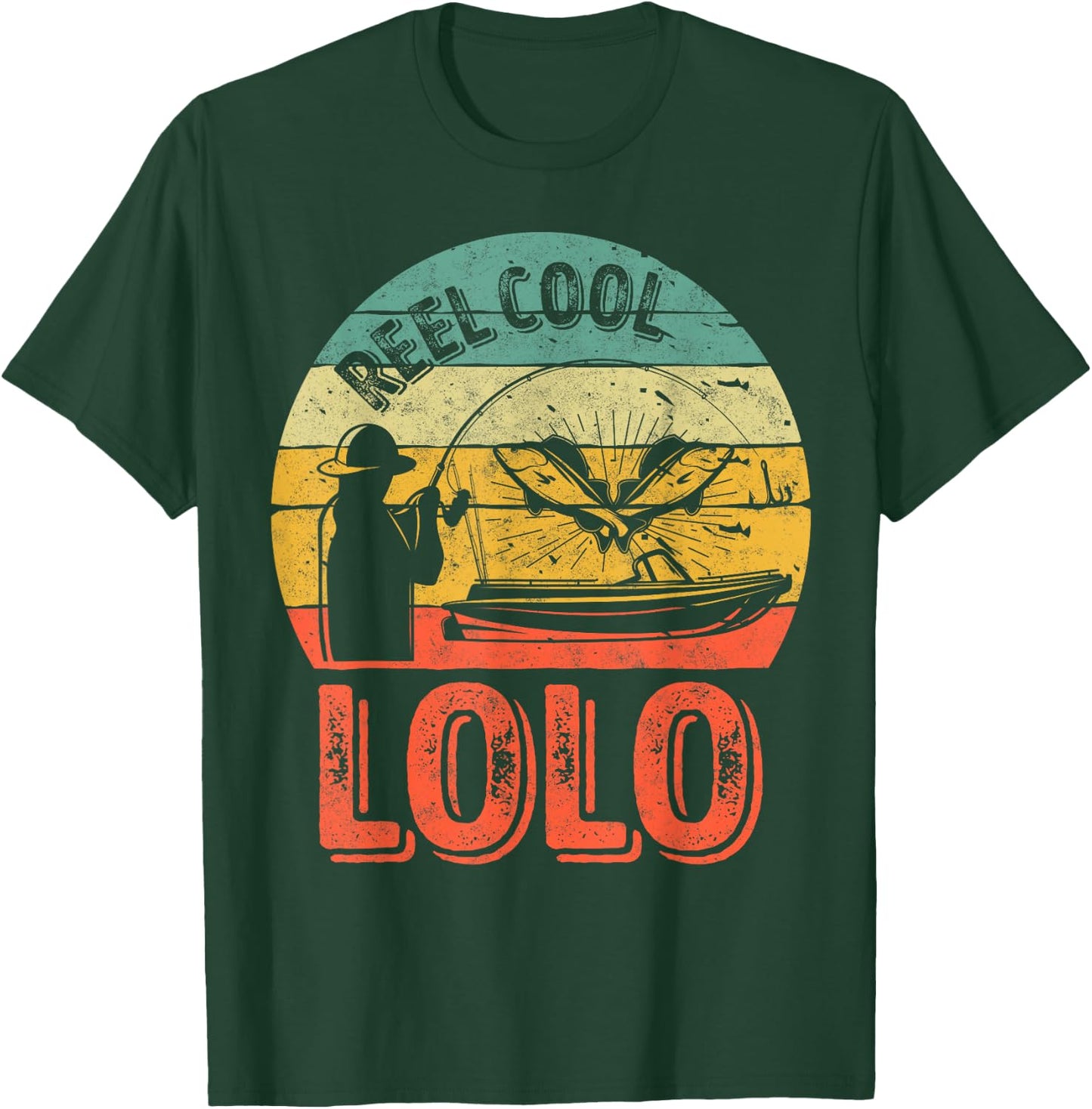 Reel Cool Lolo Shirt Fisherman Christmas Gift Father's Day T-Shirt - T-Shirt | Forest