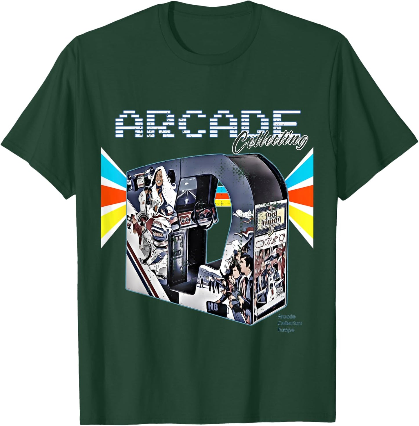 Arcade cabinet machine 1970 1980 1990 Video Game Collection T-Shirt - T-Shirt | Forest