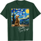 Van Gogh Starry Night Goldendoodle Dog Art Golden Doodle Dog Women Girls Kids T-Shirt - T-Shirt | Forest