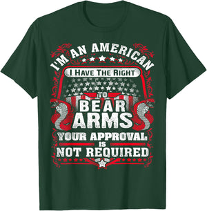 Gun Control Right To Bear Arms for Gun Enthusiast T-Shirt - T-Shirt | Forest