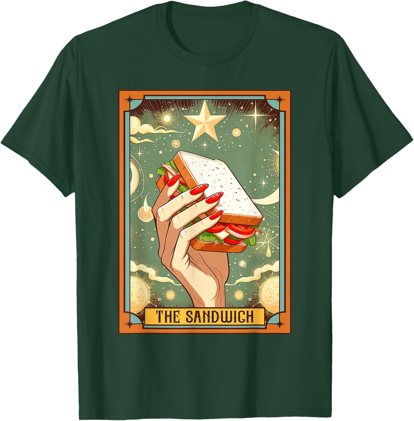 Sandwich Lover Food Lover Foodie The Sandwich Tarot Card T-Shirt - T-Shirt | Forest