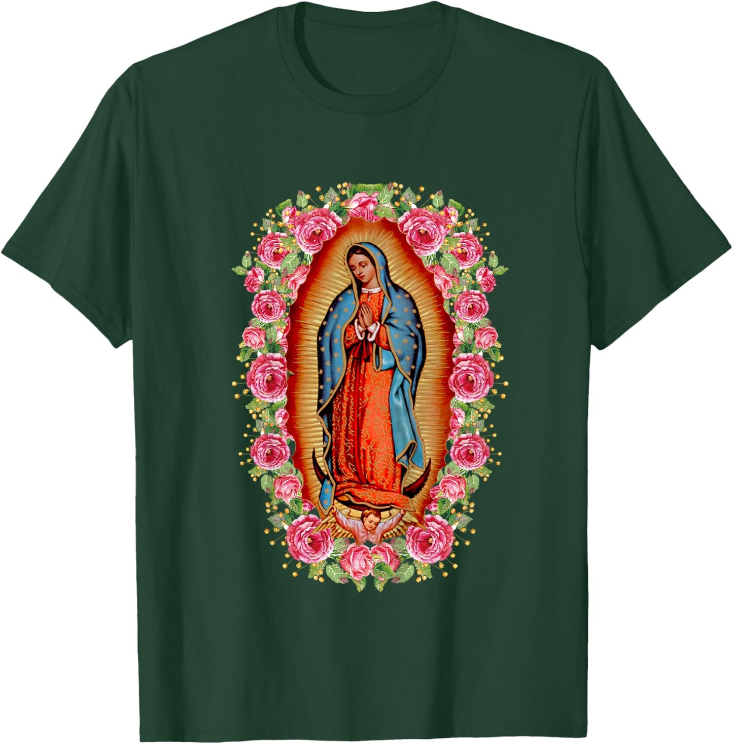 Our Lady Virgen De Guadalupe Mary Maria T-Shirt - T-Shirt | Forest