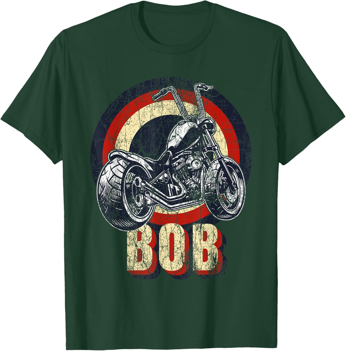 Bob the Bobber Customized Chop Motorcycle Bikers Vintage T-Shirt - T-Shirt | Forest