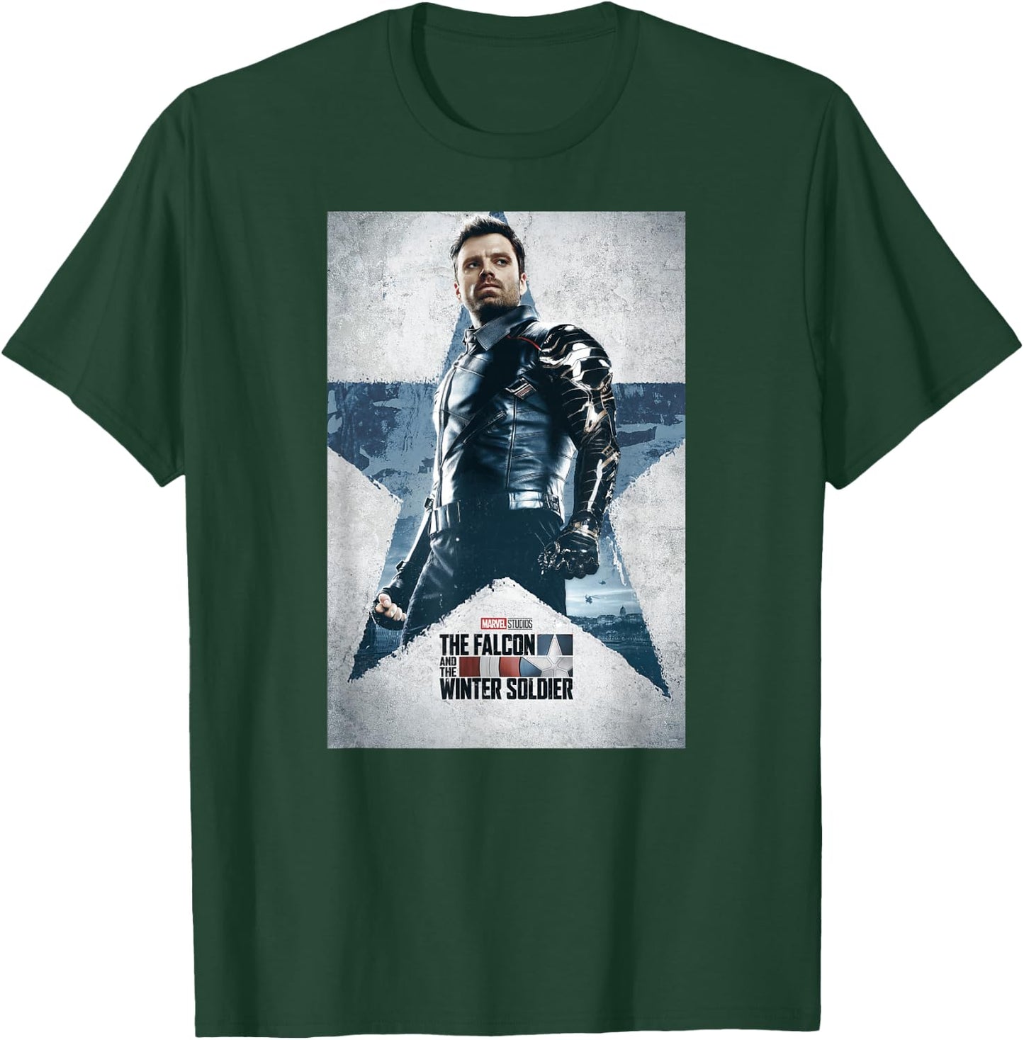 Marvel The Falcon and The Winter Soldier Bucky Barnes Poster T-Shirt - T-Shirt | Forest
