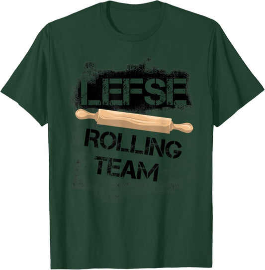 Funny Lefse Rolling Team | Cute Potato Pancakes Cooking Gift T-Shirt - T-Shirt | Forest