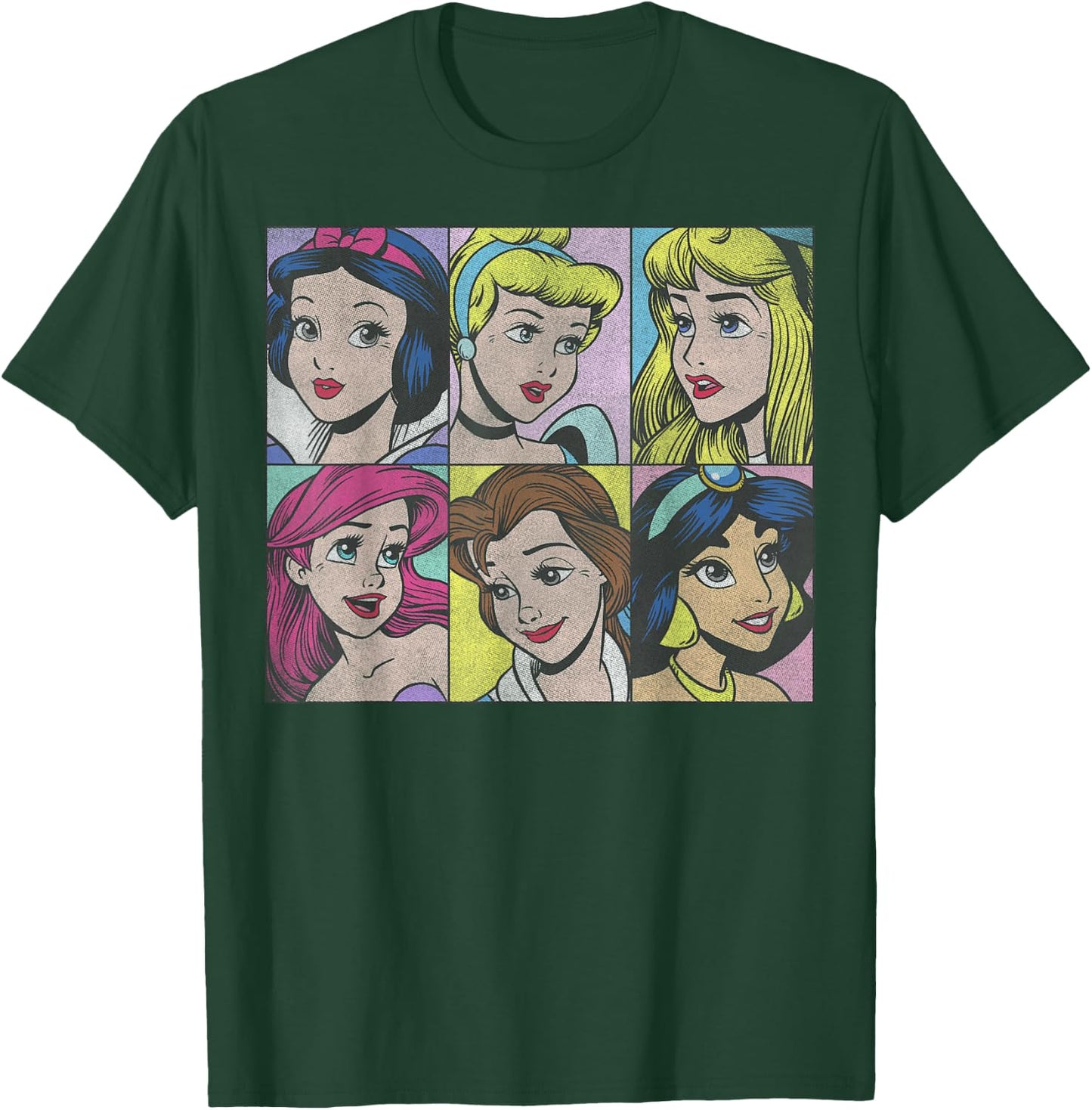 Disney Princess Pop Art Portraits Box Up Small T-Shirt - T-Shirt | Forest