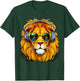 Artistic Lion with Sunglasses and Headphones Lions T-Shirt - T-Shirt | Forest