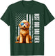 Vintage Best Dog Dad Ever Goldendoodle Dog American Flag T-Shirt - T-Shirt | Forest