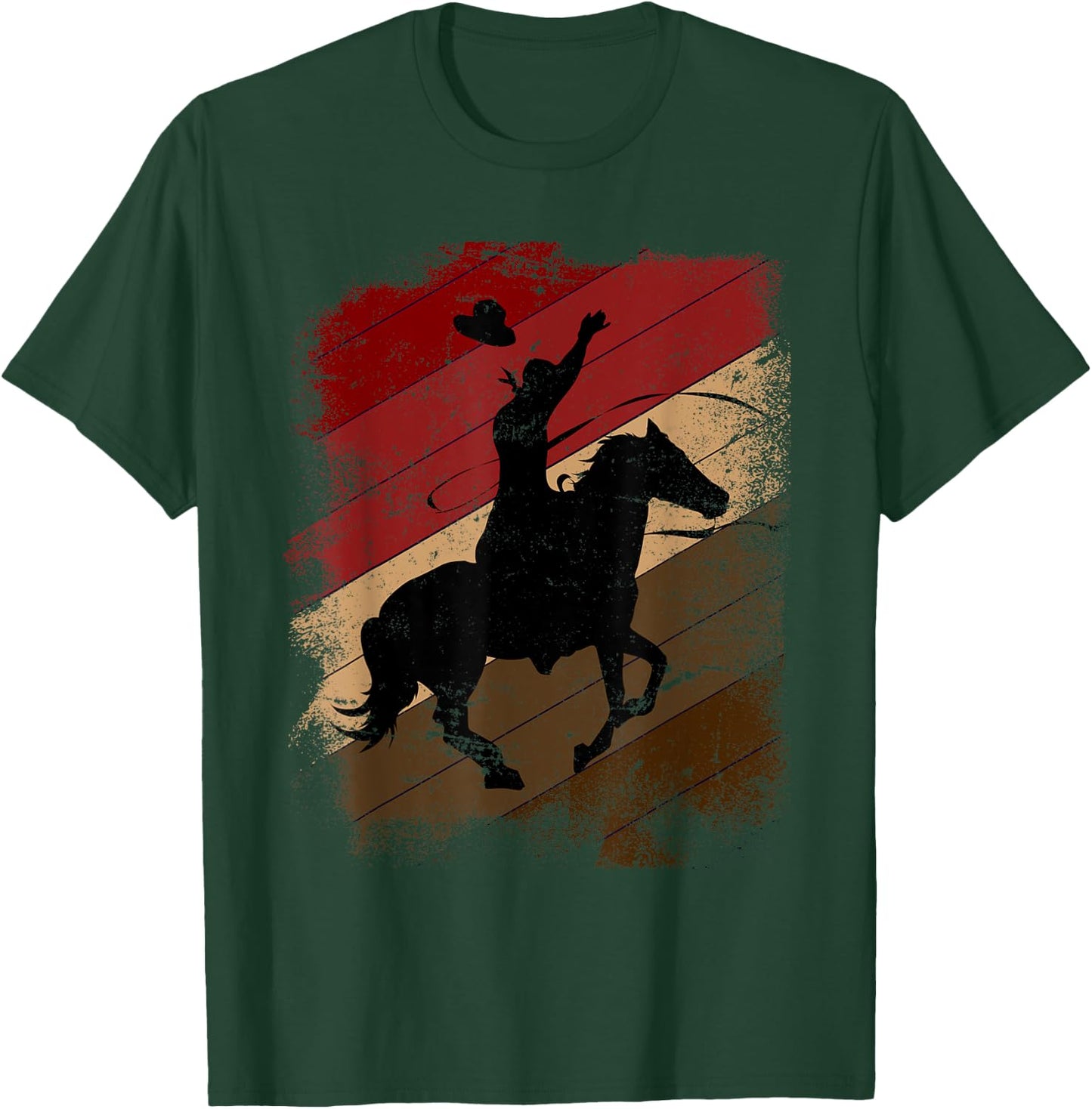 Rodeo Horse Riding Line Dance Farmer Gift Western Cowboy T-Shirt - T-Shirt | Forest