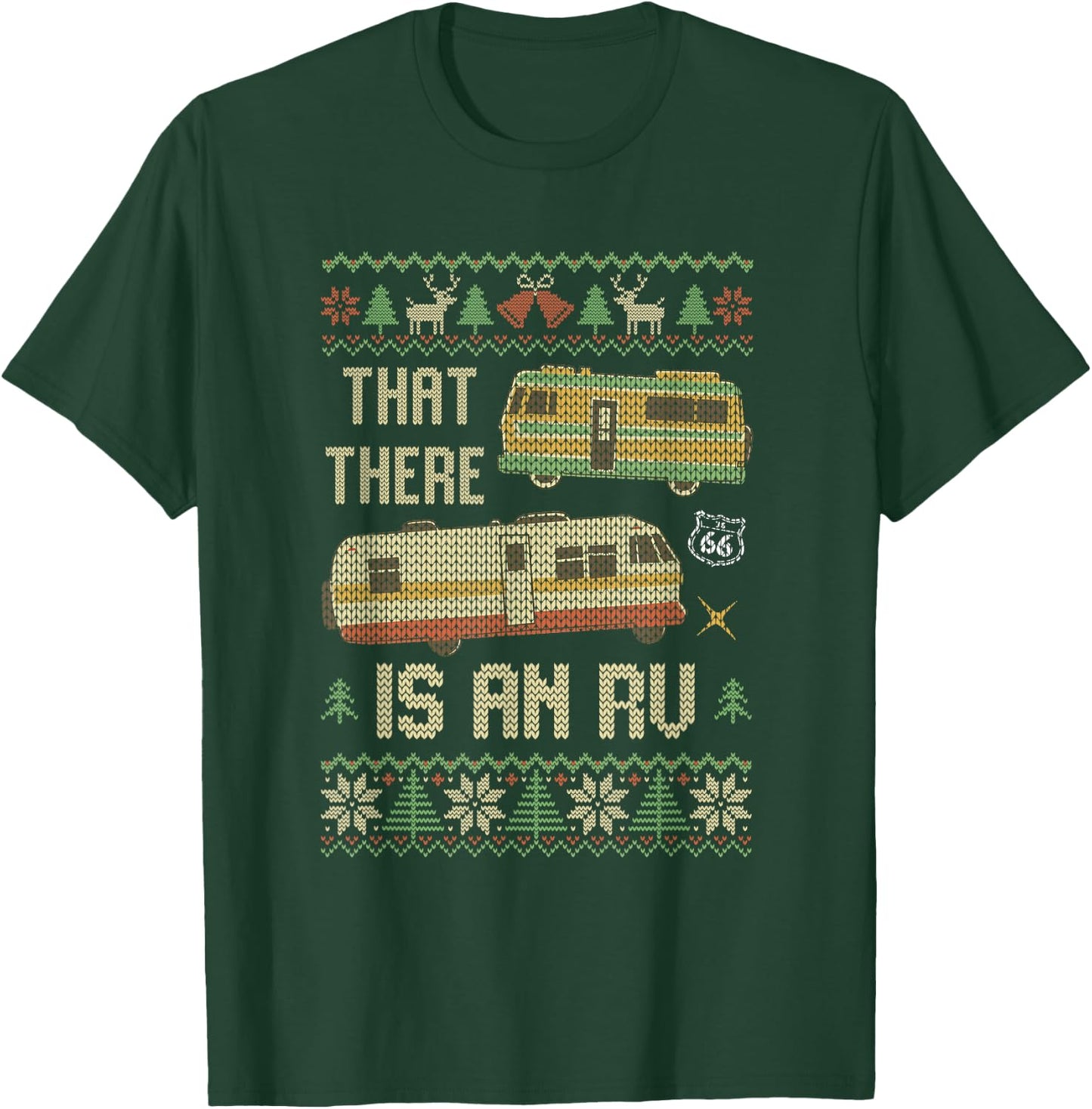 Funny That There Is An RV Ugly Christmas Camping Party T-Shirt - T-Shirt | Forest