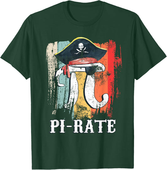 Funny Pi-rate - Happy Pi Day Math Geek Pirate Lover T-Shirt - T-Shirt | Forest