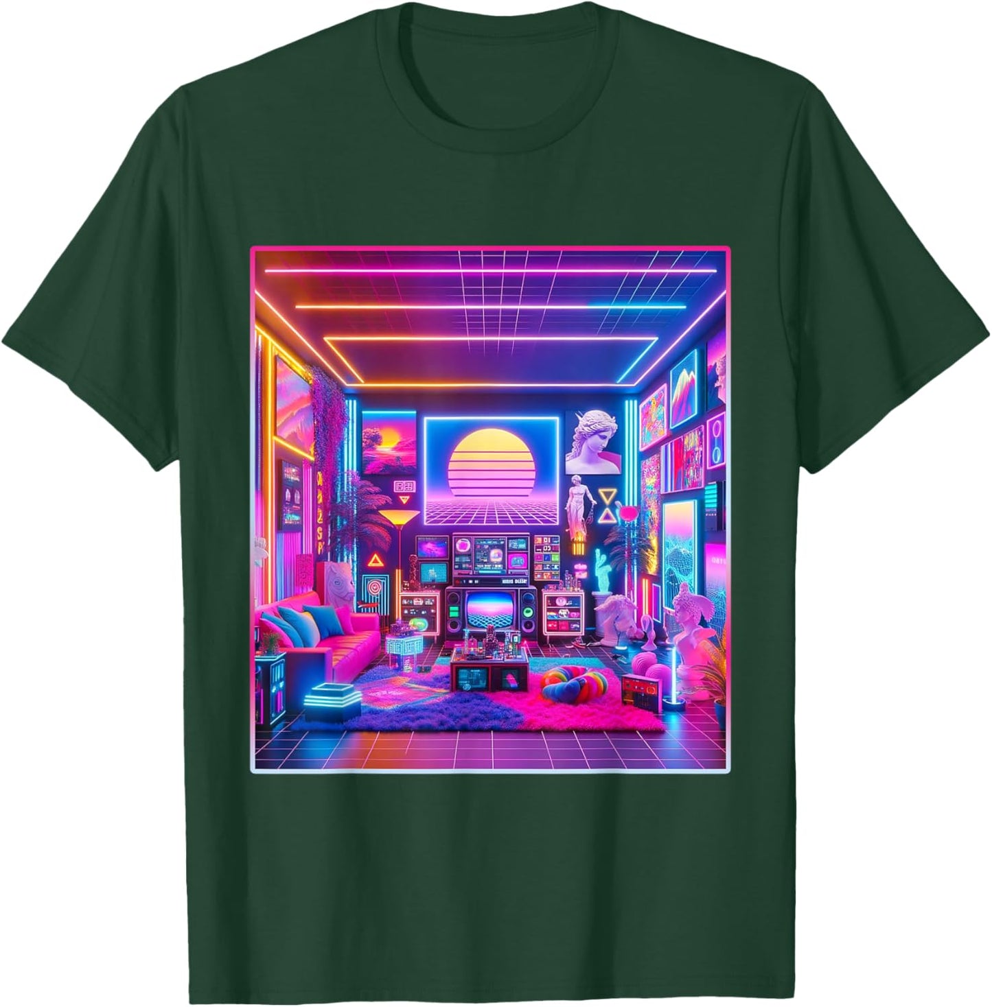 Vaporwave Aesthetic Style Shirt 80s 90s Retro Colorful Room T-Shirt - T-Shirt | Forest