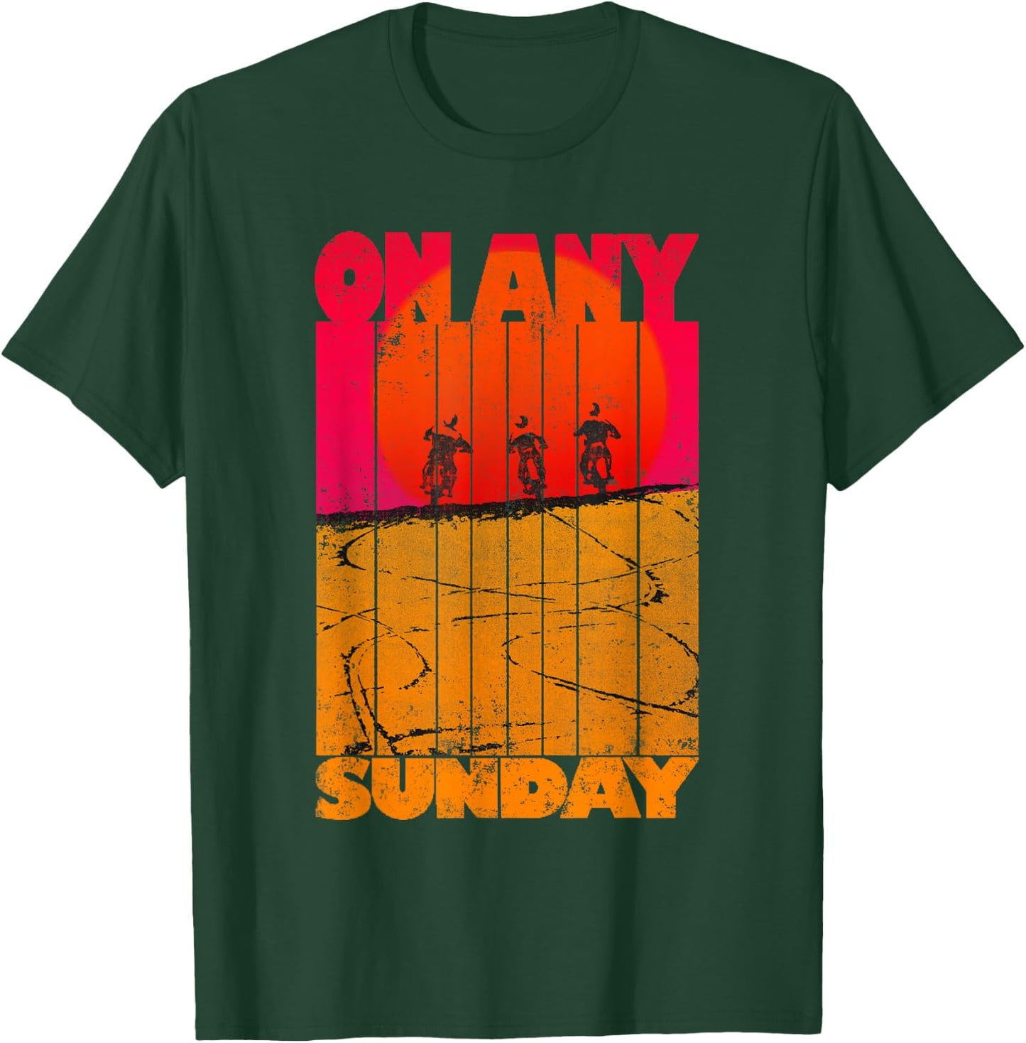 Endless Summer Vintage On Any Sunday - Men's Black Small Classic Fit Short Sleeve T-Shirt - T-Shirt | Forest