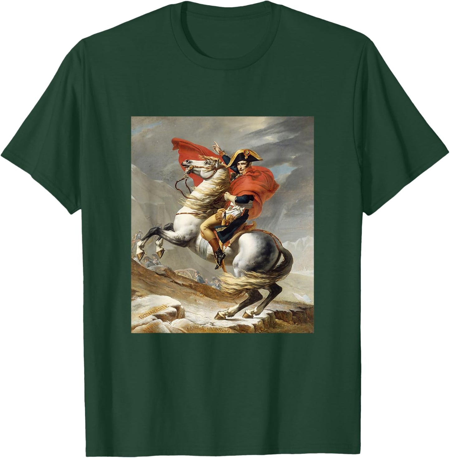 Napoleon Bonaparte Jacques-Louis David Neoclassicism Art T-Shirt - T-Shirt | Forest