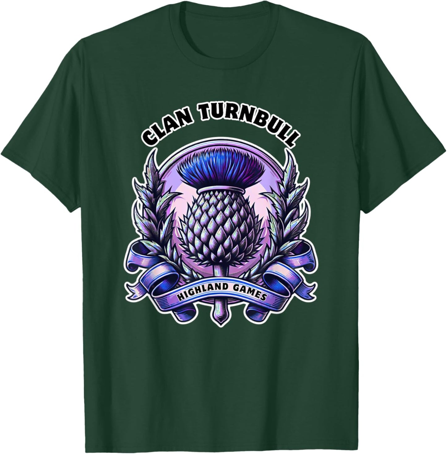 Turnbull Clan Scottish Thistle Gaelic Games T-Shirt - T-Shirt | Forest