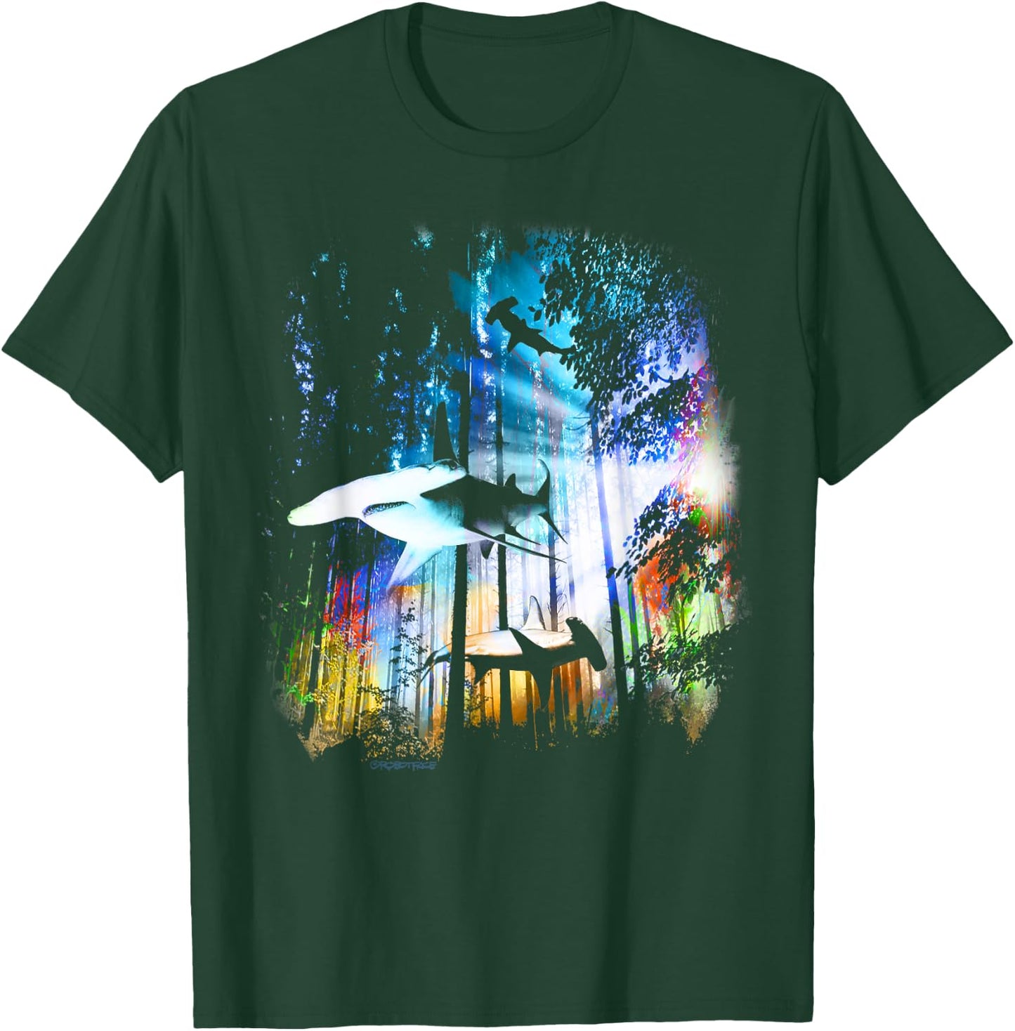 Hammerhead Shark Forest T-Shirt - T-Shirt | Forest