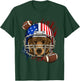 Bear American Football Bear Lovers USA Flag T-Shirt - T-Shirt | Forest