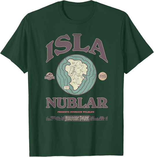Jurassic Park Isla Nublar Tour 1993 , Small, Black T-Shirt - T-Shirt | Forest