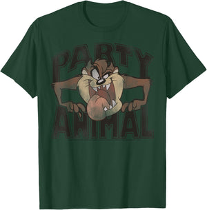 Looney Tunes Taz Party Animal Portrait T-Shirt - T-Shirt | Forest
