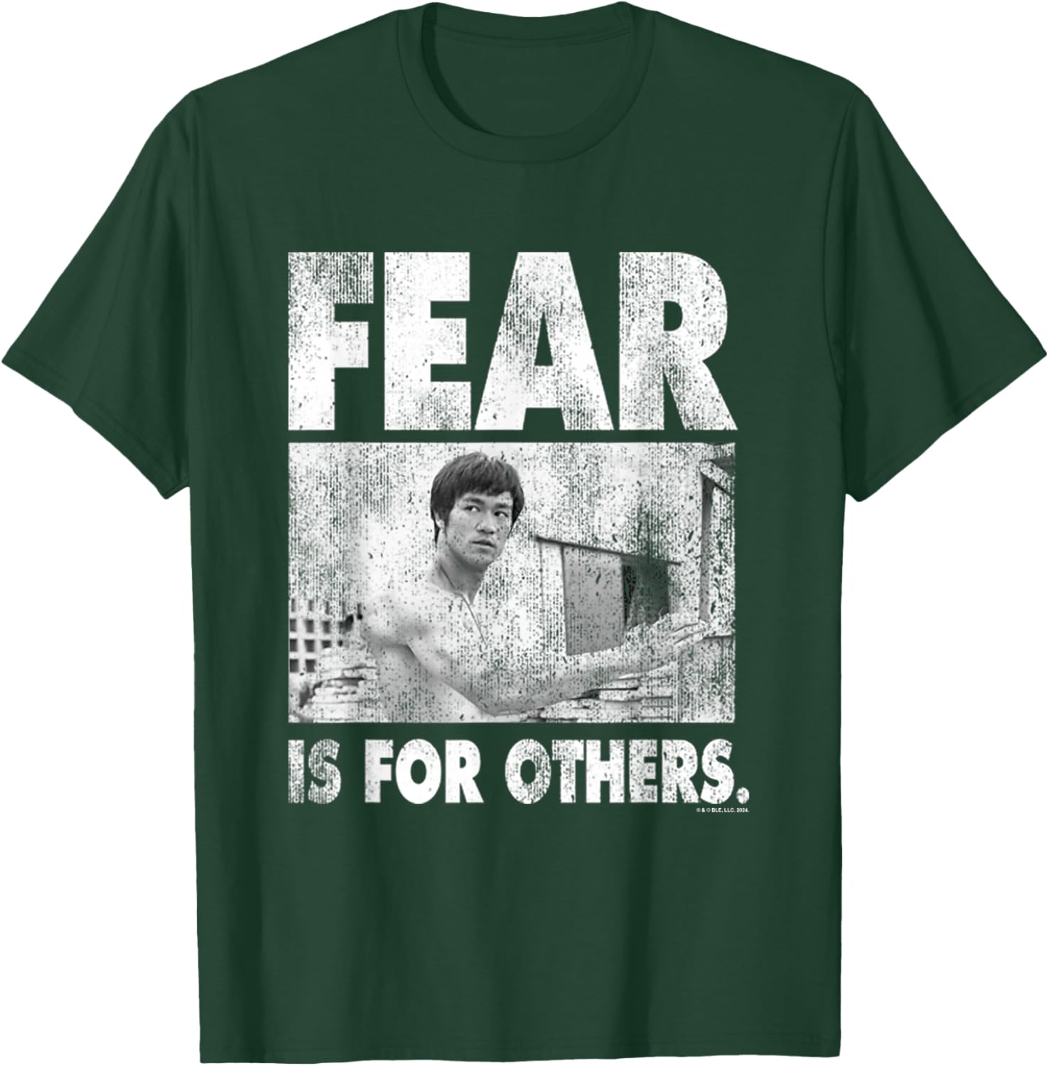 Bruce Lee Fear is for Others Distressed Poster T-Shirt - T-Shirt | Forest