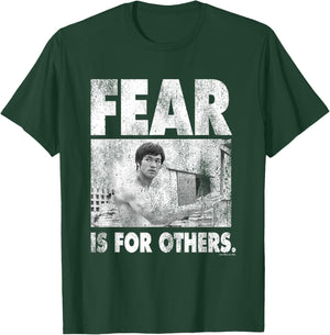 Bruce Lee Fear is for Others Distressed Poster T-Shirt - T-Shirt | Forest