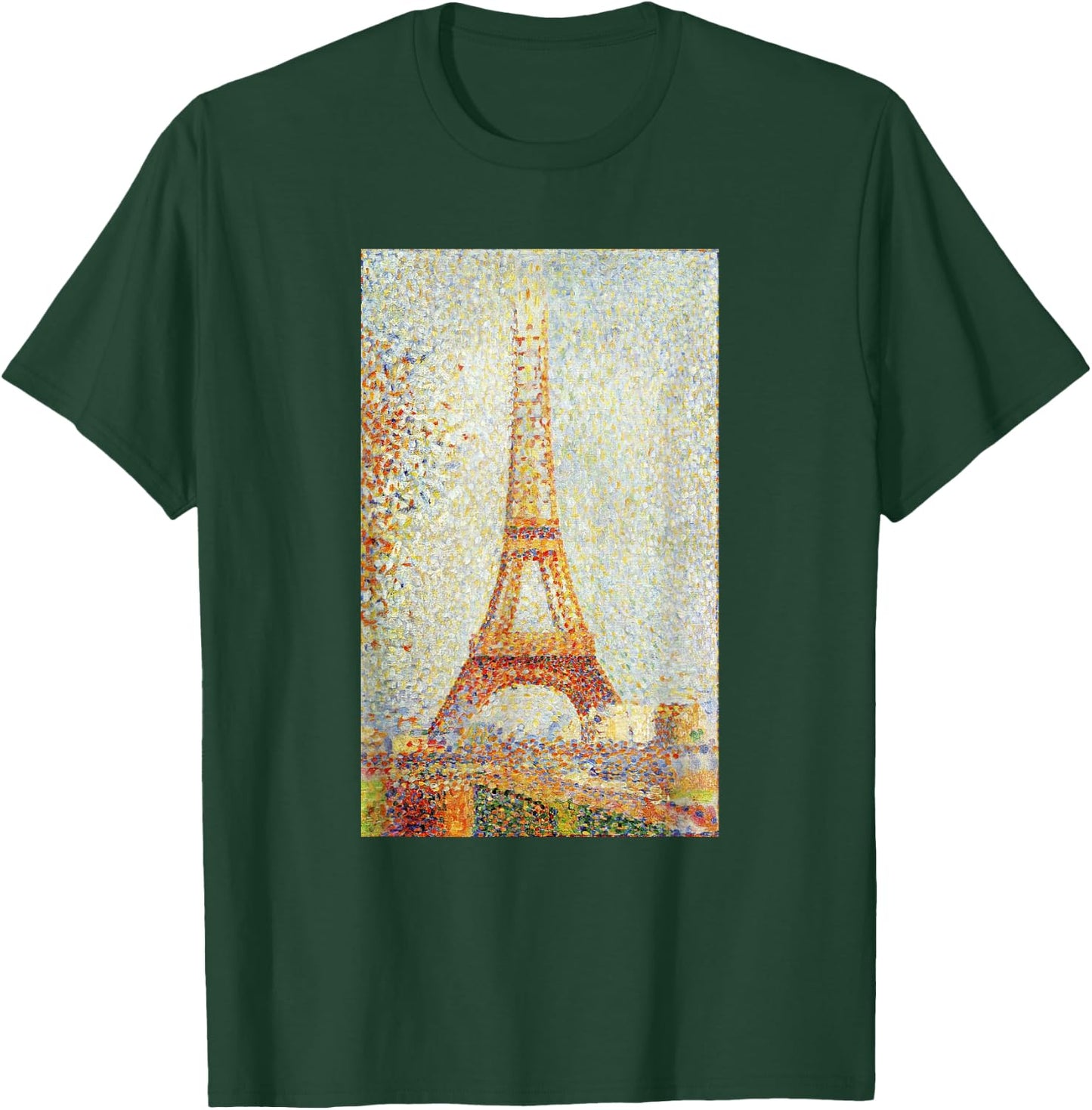 Eiffel Tower Georges Seurat Art Pointillism Impressionism T-Shirt - T-Shirt | Forest