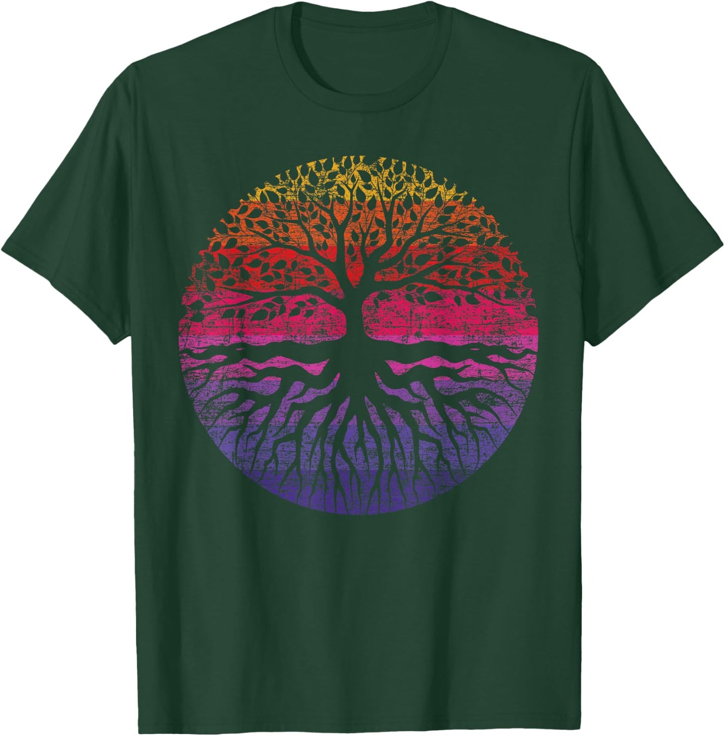 Nature Spirituality Hippie Colourful Tree Forest T-Shirt - T-Shirt | Forest