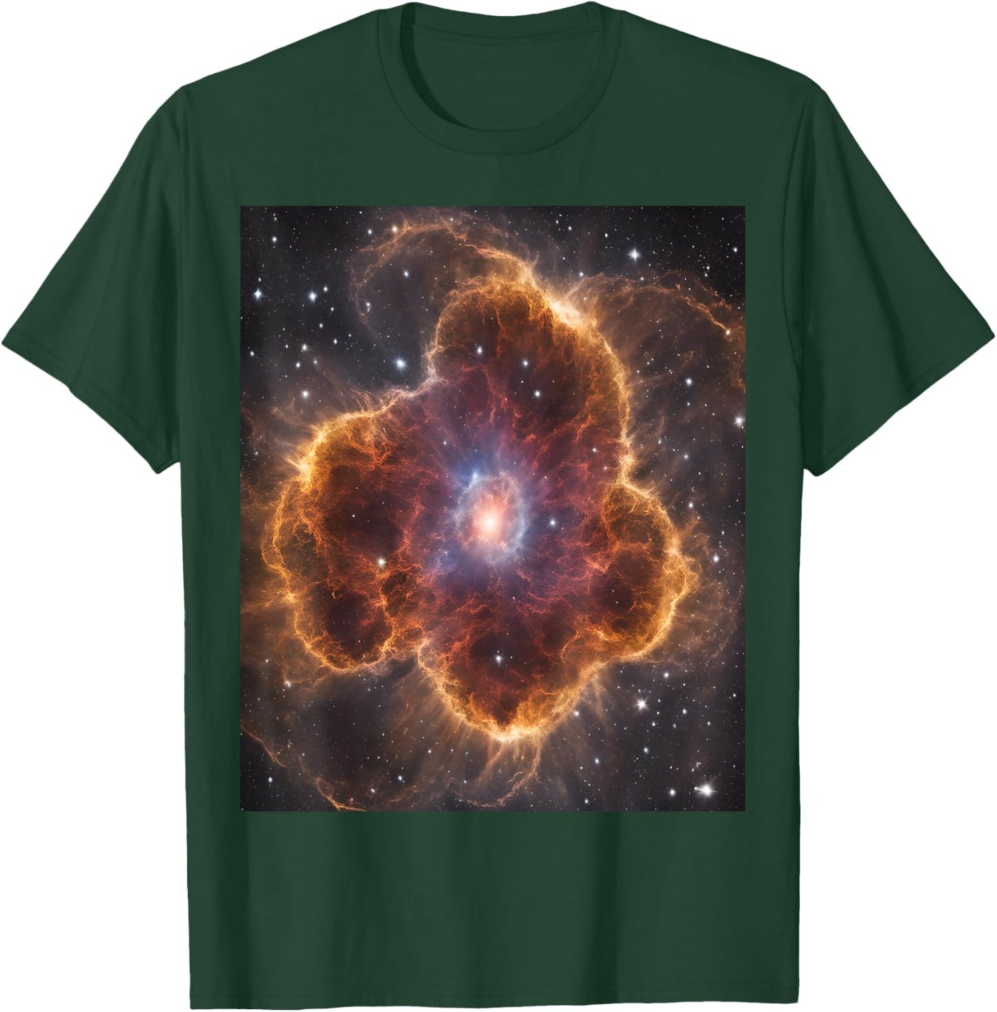 Eads Designs Mesmerizing Supernova Explosion Art - Women's Adults Black Regular Fit Small US Size T-Shirt - T-Shirt | Forest