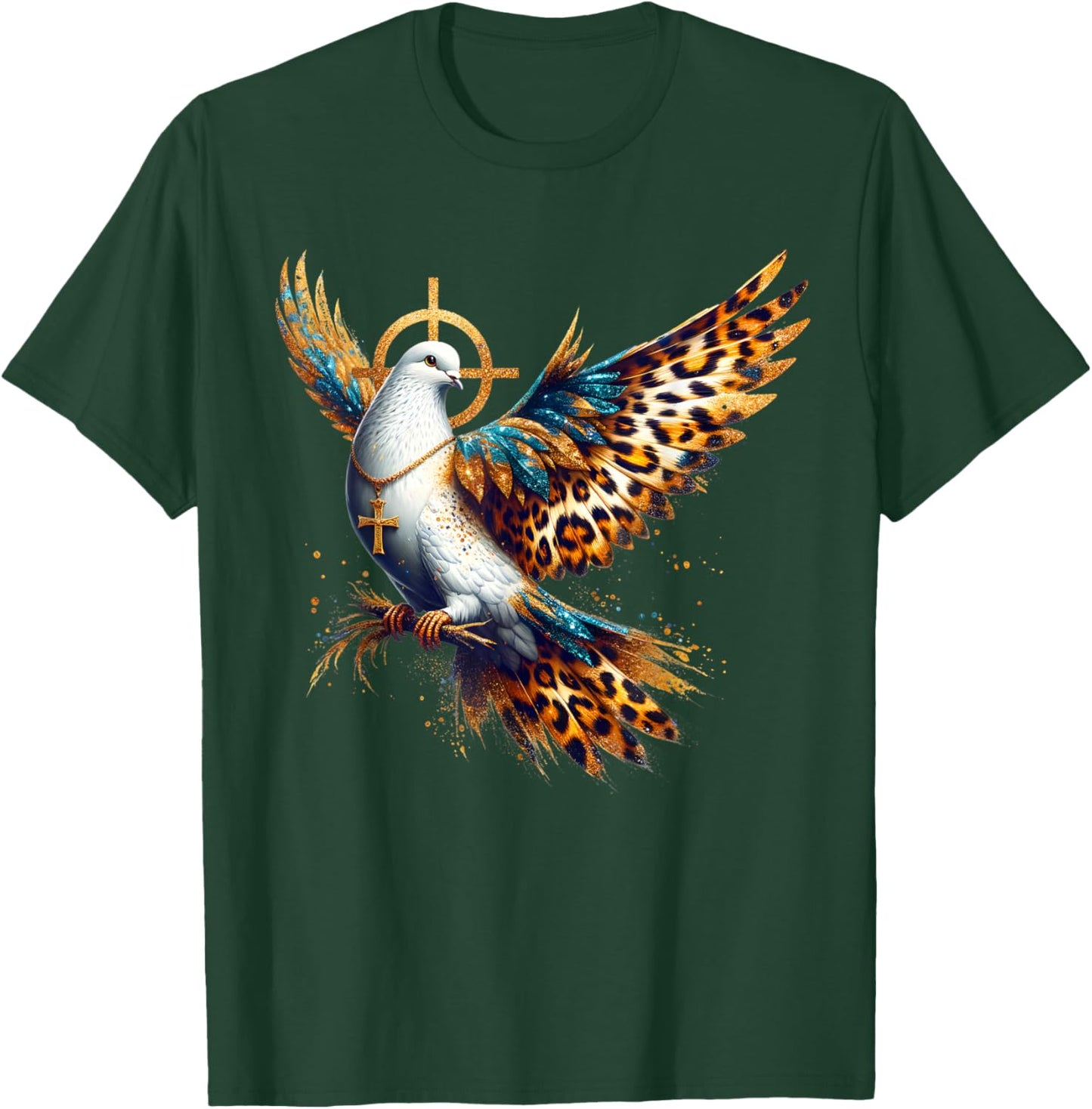 Holy Spirit Dove Catholic Christian T-Shirt - T-Shirt | Forest