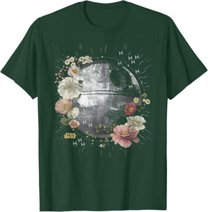 Star Wars Floral Death Star T-Shirt - T-Shirt | Forest