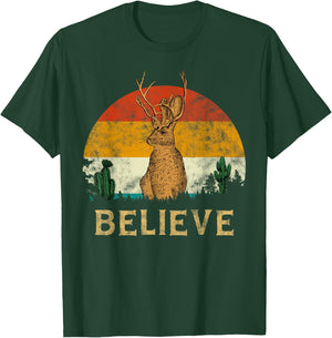 Jackrabbit Desert Mountain Cactus Sunshine Believe Jackalope Men Women Girls Kids T-Shirt - T-Shirt | Forest