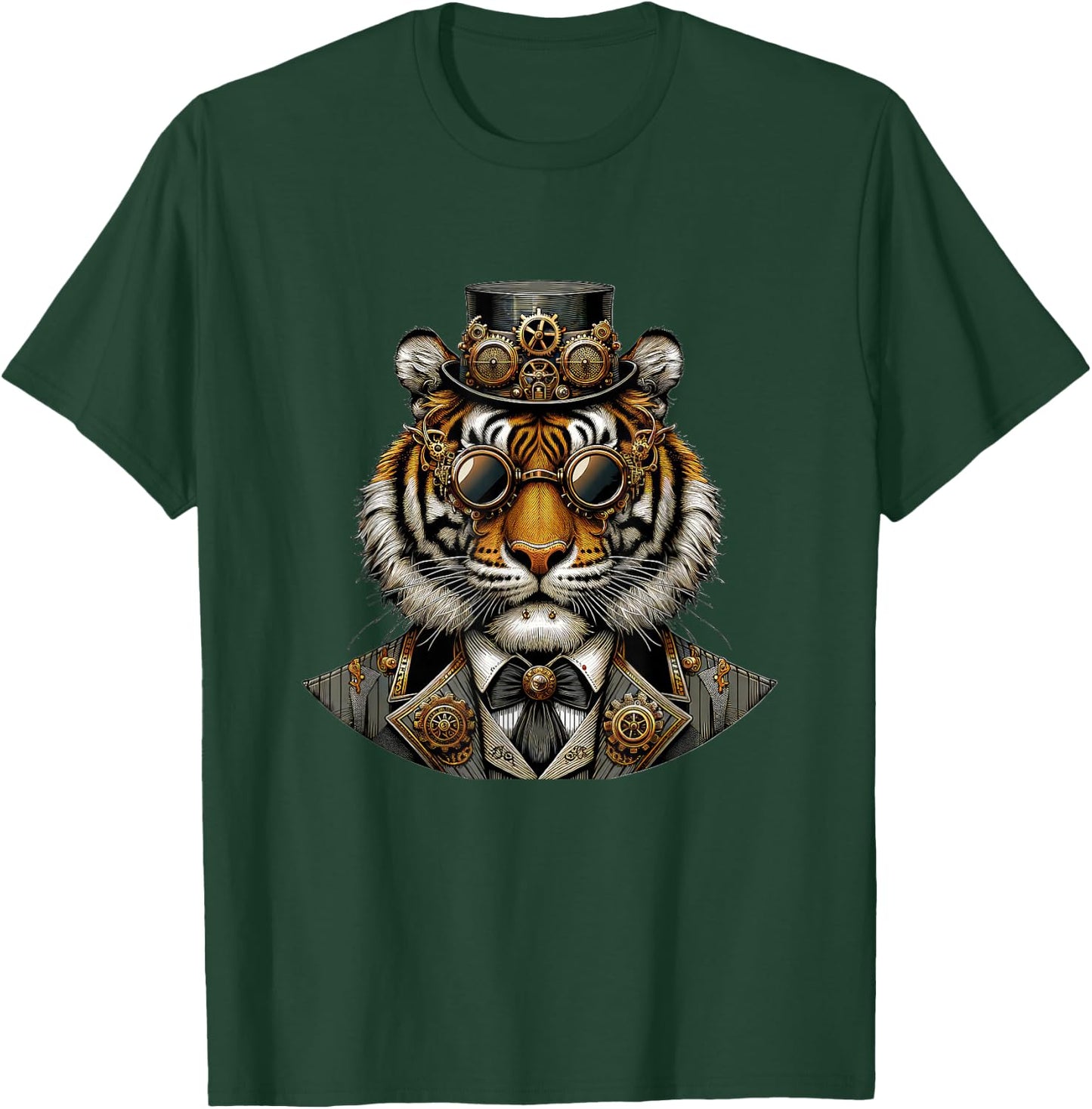 Steampunk Tiger Women Men Kids Steampunk Tiger T-Shirt - T-Shirt | Forest