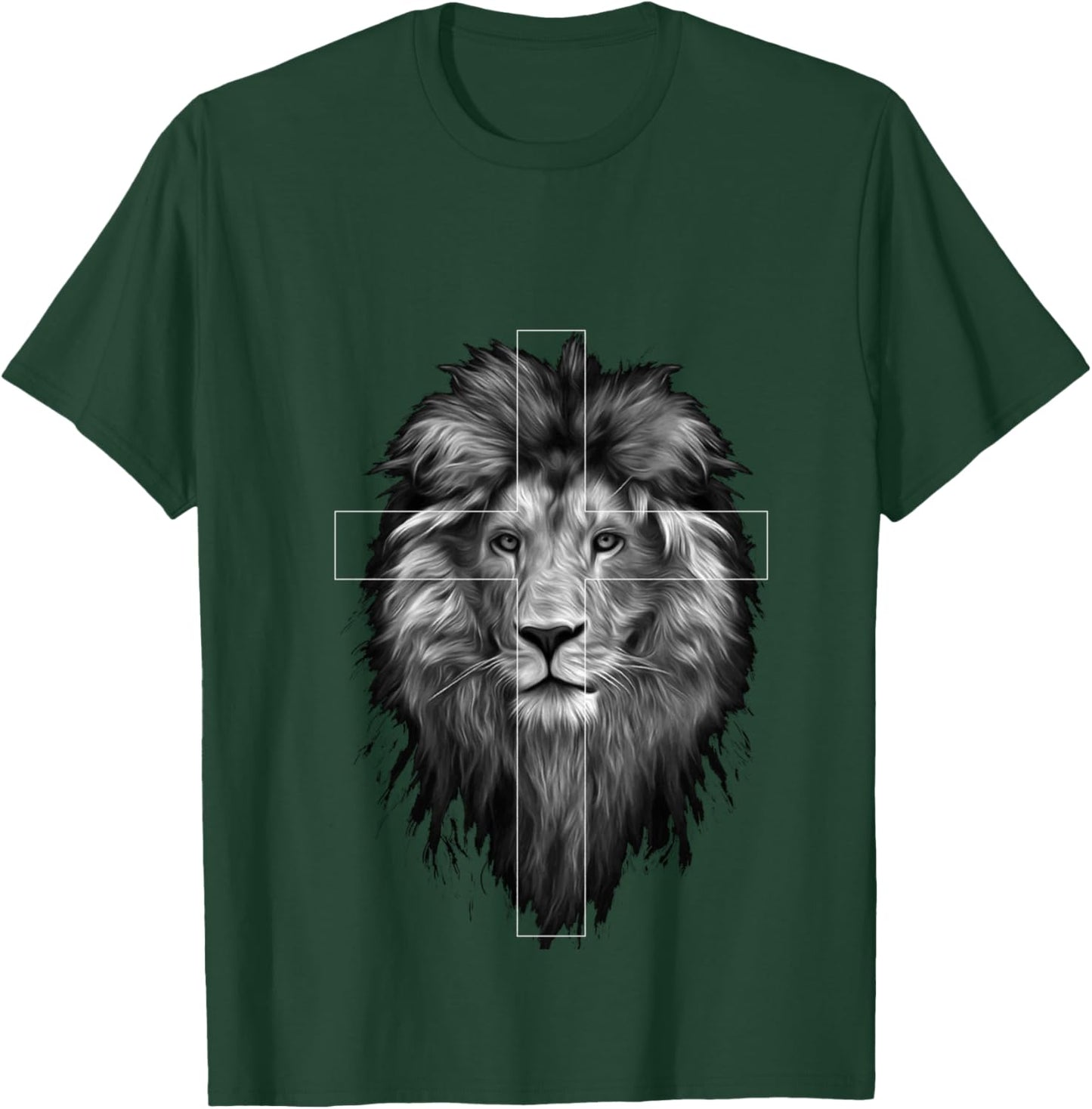 Jesus Lion of Judah | Christian Jesus T-Shirt - T-Shirt | Forest
