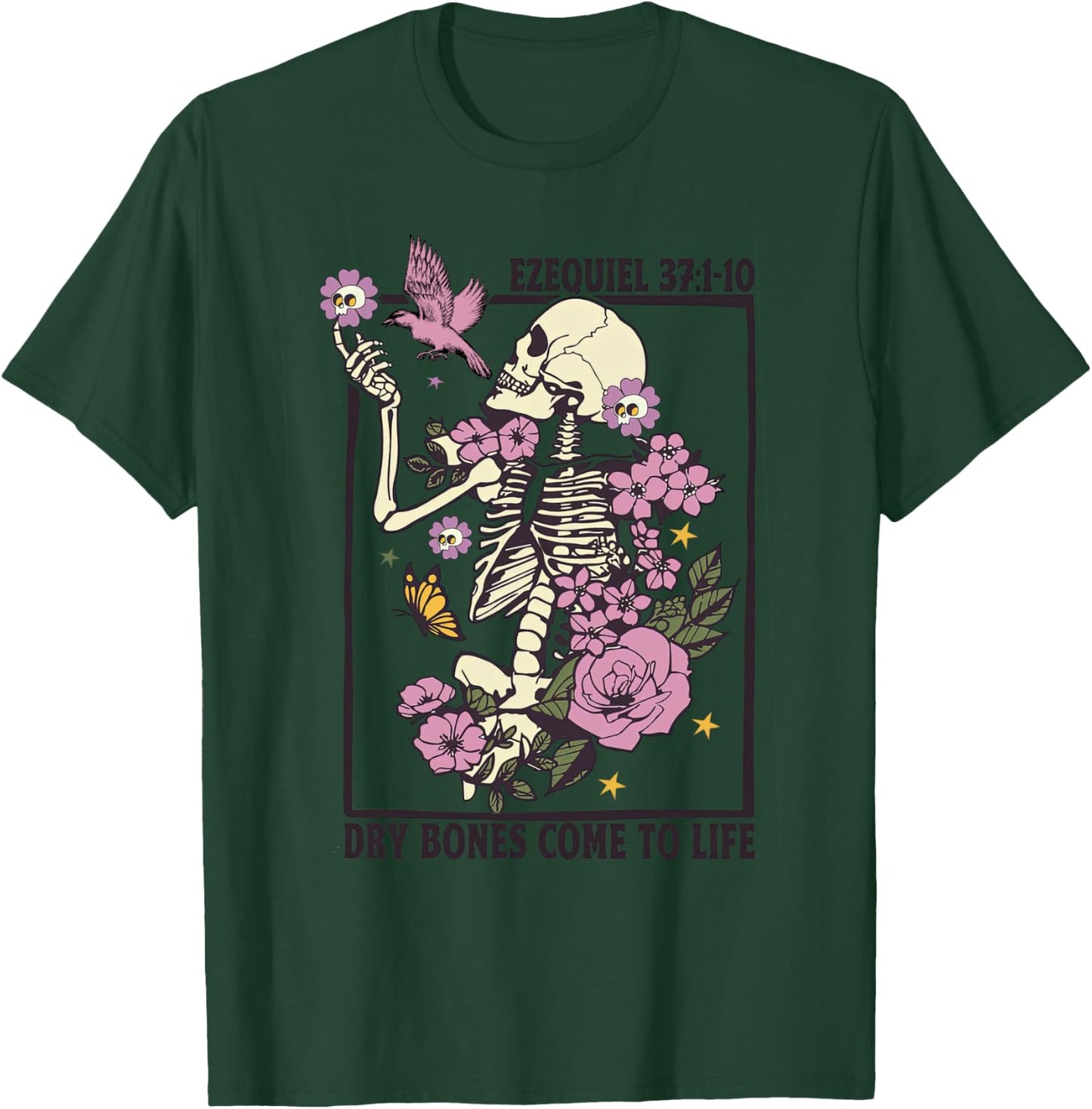 Skeleton Dry Bones Come To Life Christian Halloween Costume T-Shirt - T-Shirt | Forest