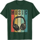 Electronic Music Lover DJ Gift Vintage Retro Headphones T-Shirt - T-Shirt | Forest