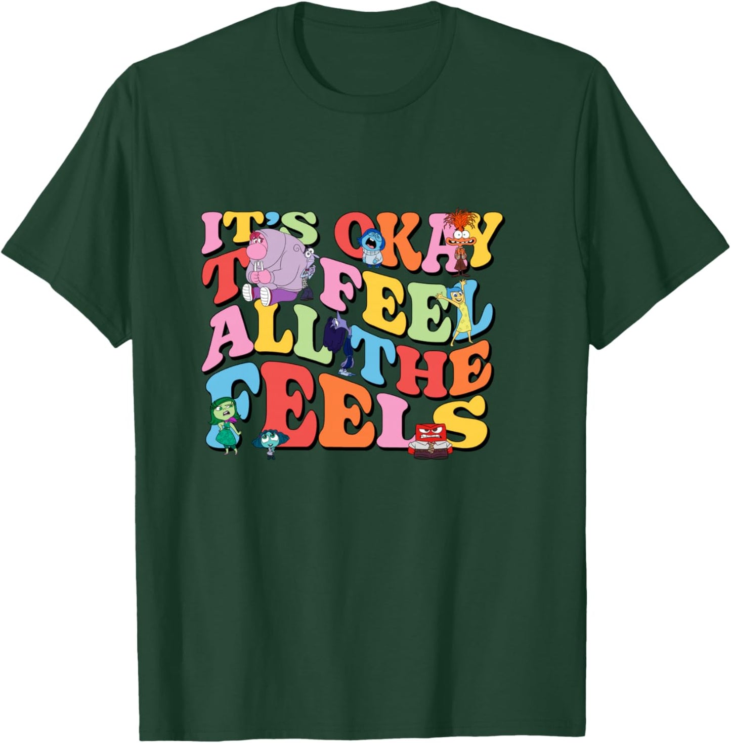 Disney Pixar Inside Out 2 It’s Okay to Feel All The Feels T-Shirt - T-Shirt | Forest