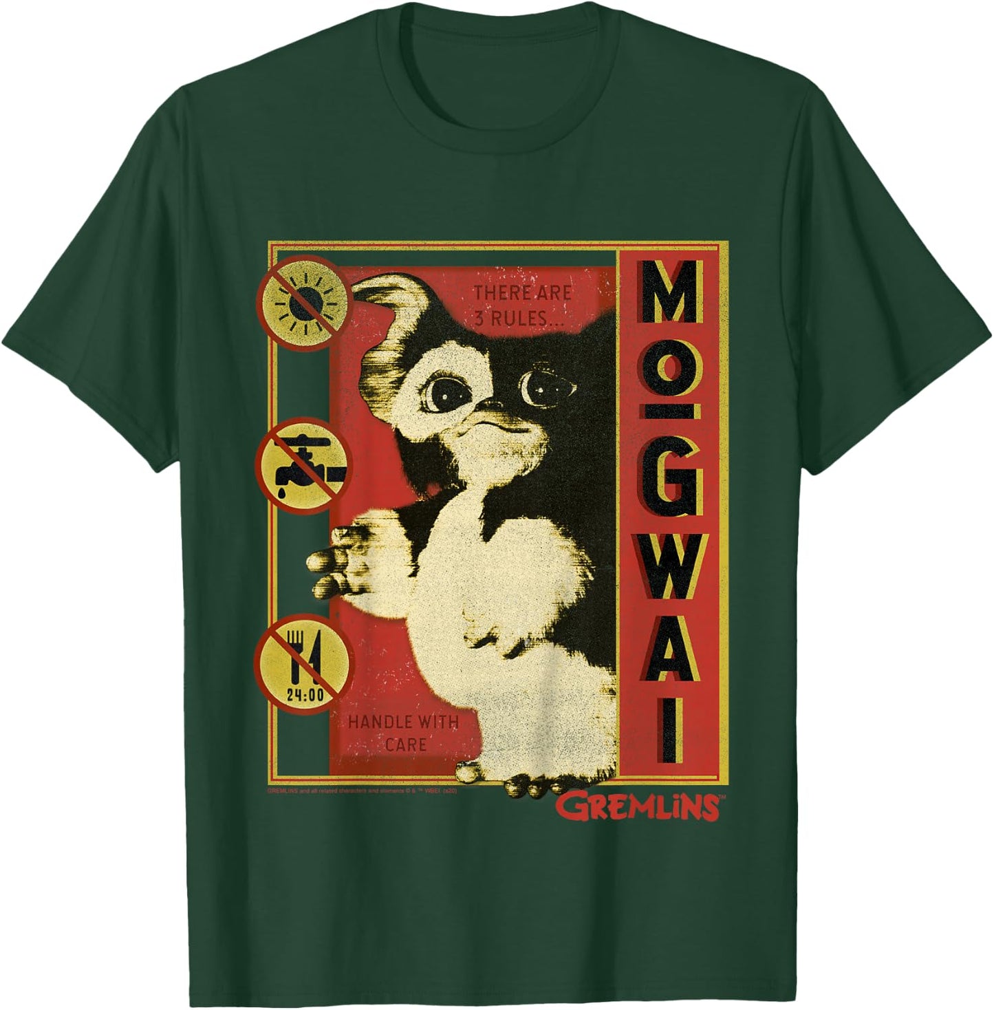 Kids Gremlins Mogwai Three Rules Poster T-Shirt - T-Shirt | Forest