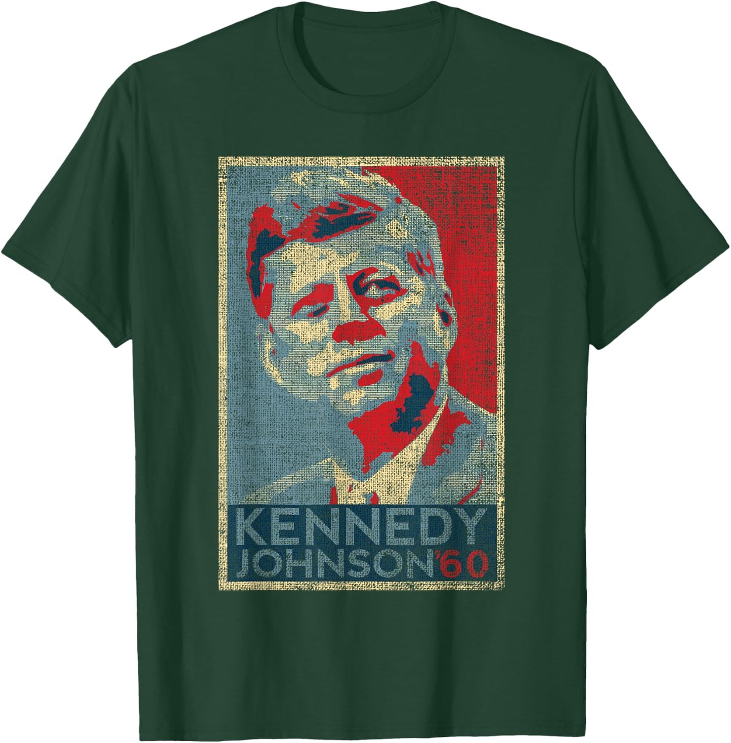 Kennedy Johnson 1960 Retro Campaign 4th of July President T-Shirt - T-Shirt | Forest