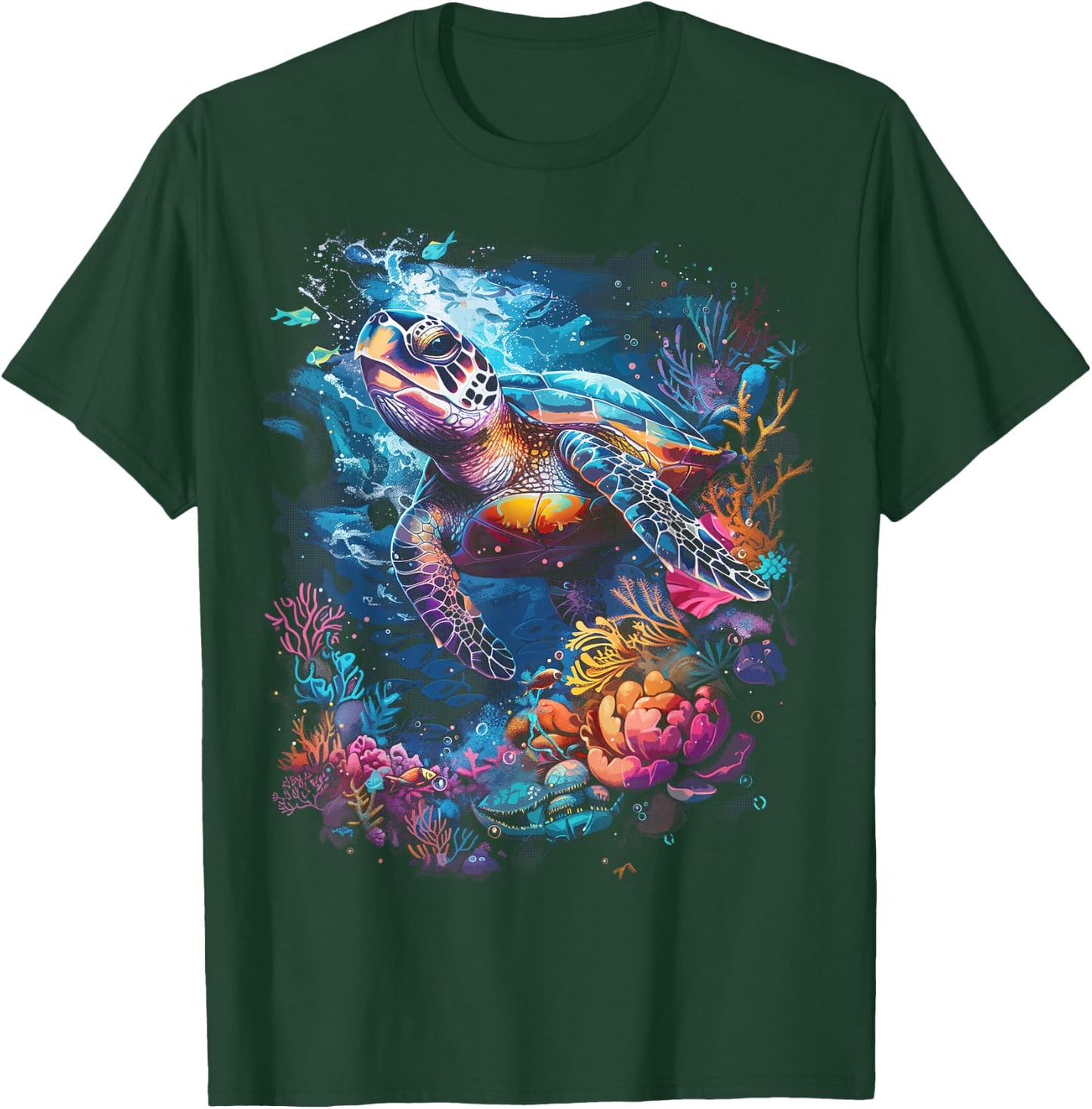 Sea Turtle Beach Lover Ocean Animal Graphic Novelty T-Shirt - T-Shirt | Forest